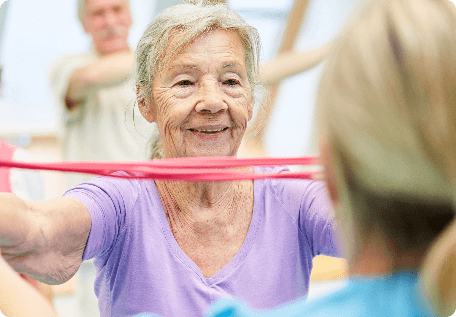 Old Woman Doing A Therapy